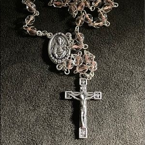 Crystal Cylinder Bead Rosary